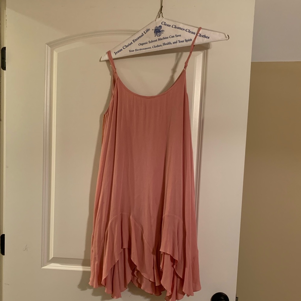 plain pink /peach dress